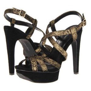Calvin Klein Gold Black Kamille Heels/Sandal
